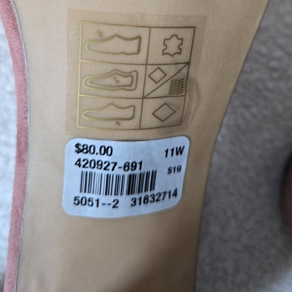 NWT PENNINGTONS Size 11W Open Toe Dusty Pink Blush Sandals  3" Block High Heels - Picture 2 of 9